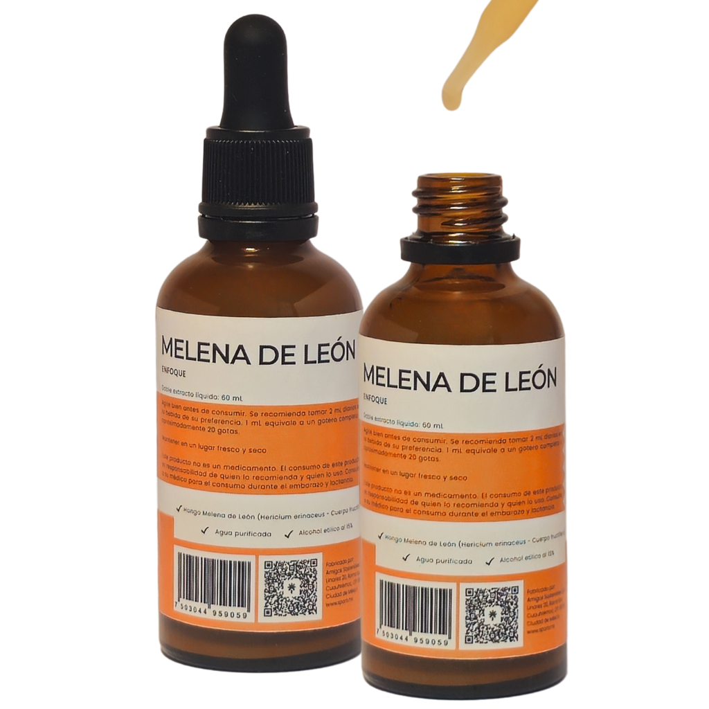 Hongo Adaptógeno Melena De León 50ml Sporo Extracto Líquido