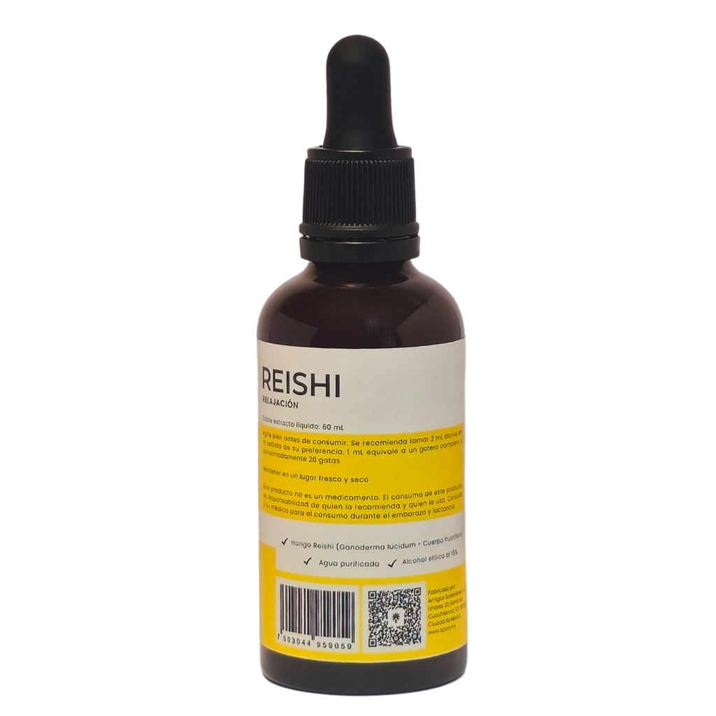 Hongo Adaptógeno Reishi 50ml Sporo Extracto Líquido