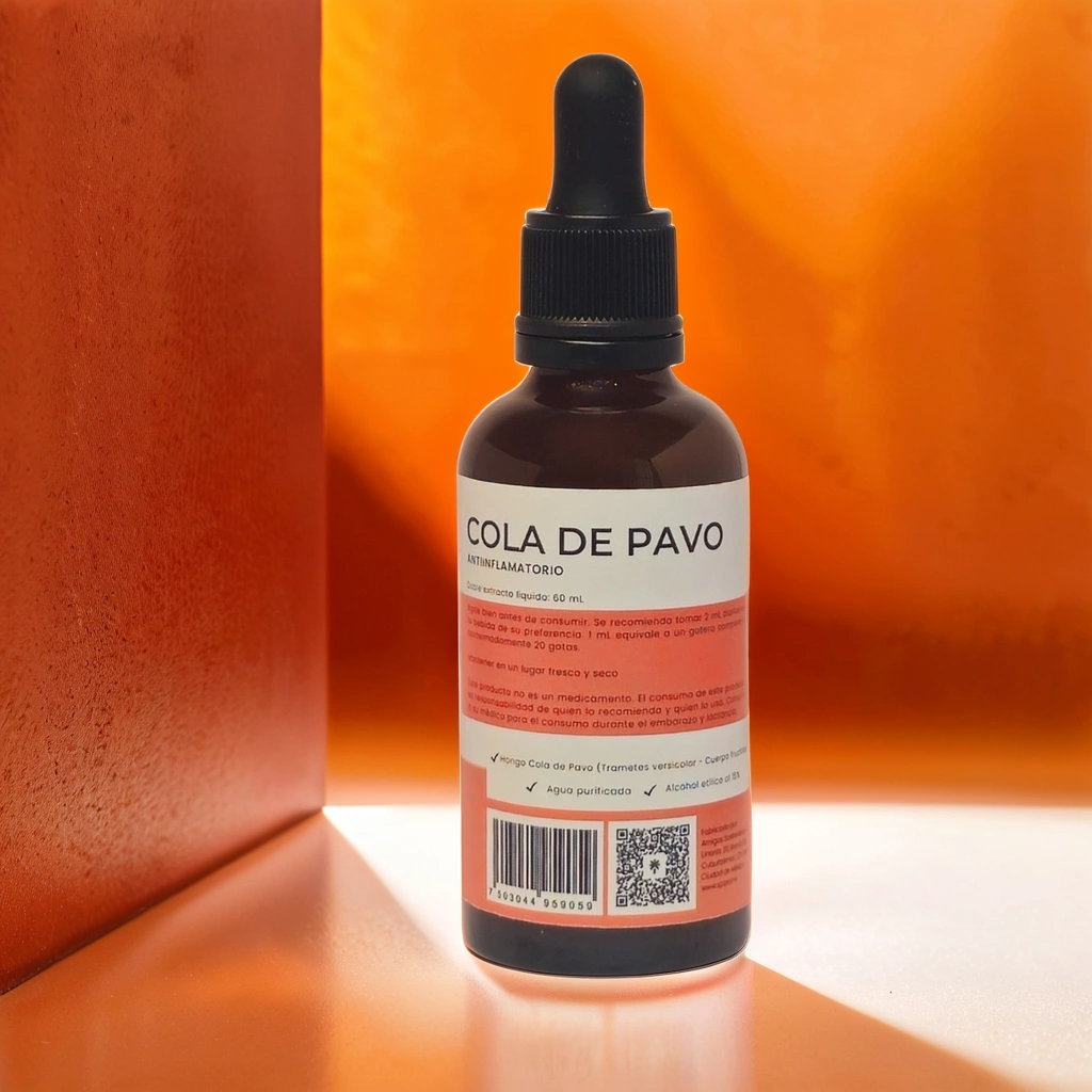 Hongo Adaptógeno Cola De Pavo 50ml Sporo Extracto Líquido